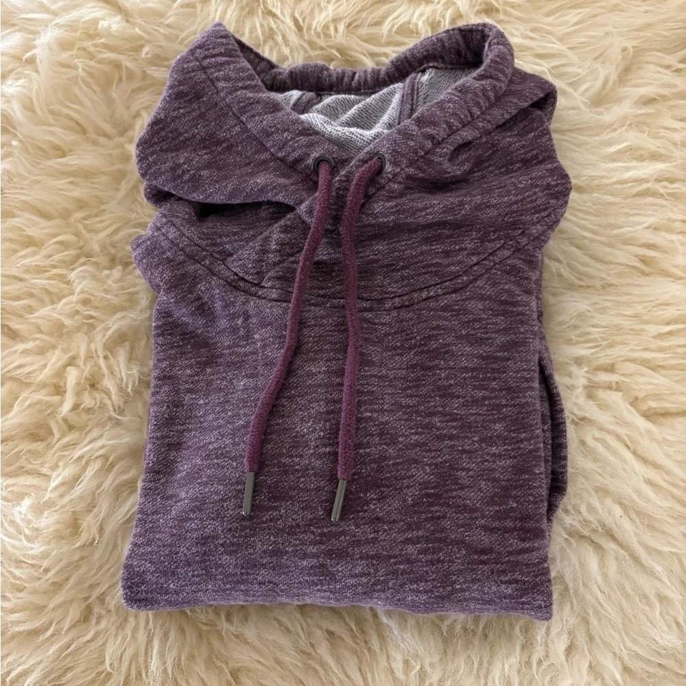 Carhartt Women's Maroon Heather Cowl Neck Hoodie Sweatshirt